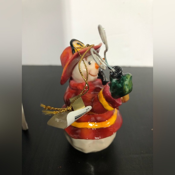Fireman Snowman Christmas Ornament Roman Inc NWT - Picture 4 of 11